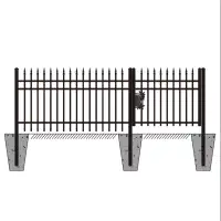 Industrial Ornamental Fencing Line 7' X 4' (20 panels & 1 gate)