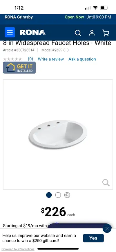 KOHLER “Bryant” Bathroom Sink - BRAND NEW, View more