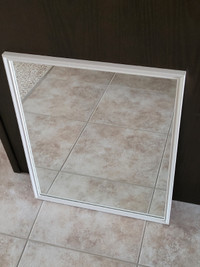 White Framed Mirror 17" x 21"