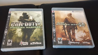 PS3 Games Call of Duty 2 MW 1 and 2 Each $10