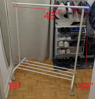Clothing Rack Heavy Duty Clothing on Wheels Hanging Clothes, View more