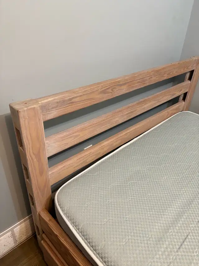 Crate and Barrel solid wood Captains bed in Beds & Mattresses in Kingston - Image 3