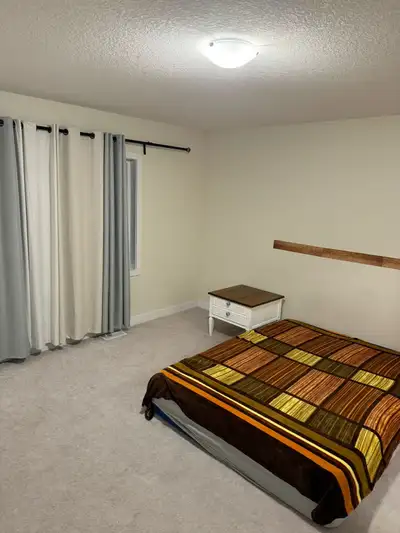 Master bedroom with attached washroom