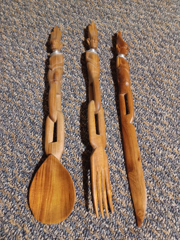 Vintage Hand Carved Ancient Egyptian Salad set in Kitchen & Dining Wares in Kitchener / Waterloo