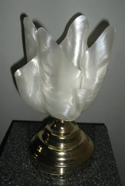 Vintage 70s Iridescent Acrylic Flame Lamp, View more