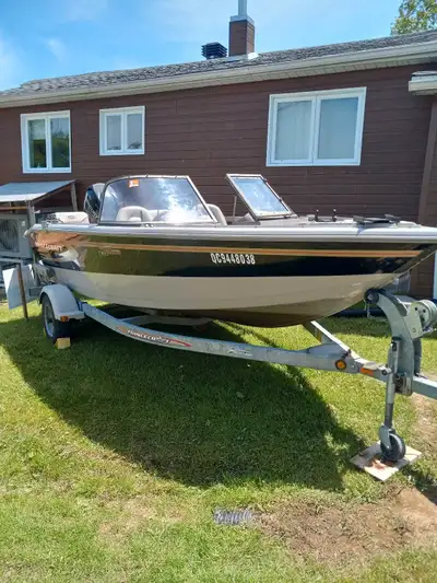 Bateau Princecraft Pro164 année 2007, ultra propre, moteur arrière Mercury 60 forces 4 temps 2014, m...