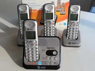 AT&T 4 Handset DECT 6.0 Cordless Answering System with Caller ID, View more