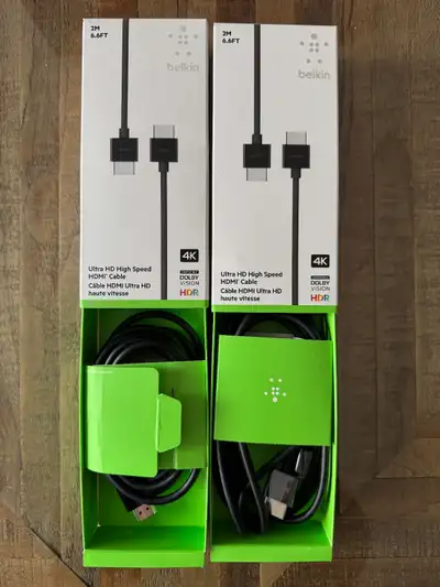 Belkin Ultra HD High Speed 8K/4K HDMI Cable (2m) (2 cables), View more