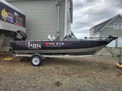 Here we have a 2013 Crestliner Kodiak 167, Boat, Trailer, Motor for sale Why spend 30k+ when you can...