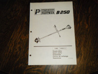 Pioneer Partner B 250 Clearing Saw Parts List   1985