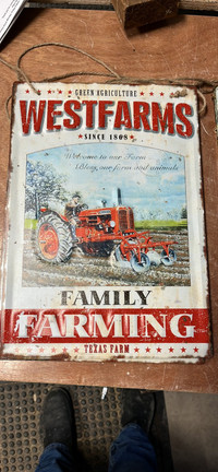 Family Farming texas farm tin sign 16 x 11