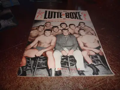 Cette annonce est pour : wrestling quebec magazine lutte & boxe illustre october 1955 eddie quinn th...