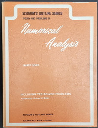 Like-New Schaum's Outline of Numerical Analysis Textbook