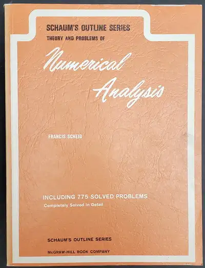 Like-New Schaum's Outline of Numerical Analysis Textbook, View more