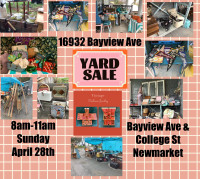Yard Sale SUNDAY April 28 8-11am Newmarket
