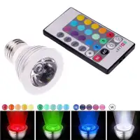 3W E27 85-265V 6 Color LED RGB Magic Spot Light Bulb Lamp with R