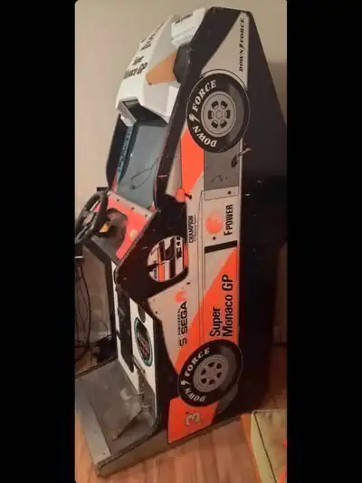 1989 Working Sega Super Monaco GP Arcade racing machine, View more