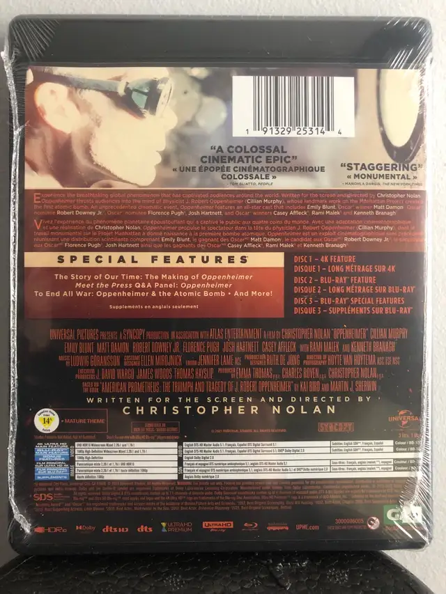 Oppenheimer 4K + Blu-ray in CDs, DVDs & Blu-ray in Hamilton - Image 3