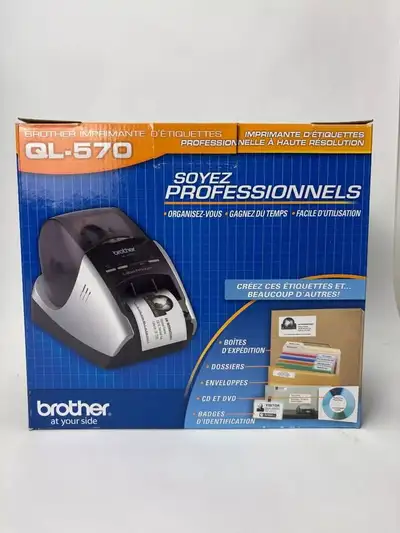 (Lot de 10) Imprimantes d'étiquettes thermiques Brother QL-570 | USB | Haute vitesse Principales car...