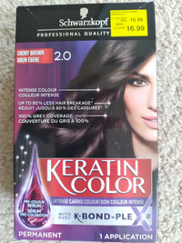 Schwarzkopf Keratin Color Anti-Age Hair Color #2.0 EBONY BROWN.