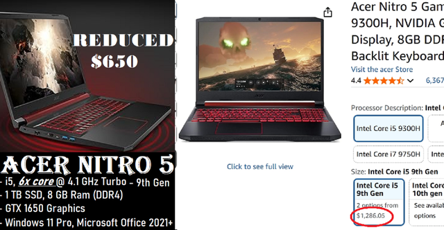ACER NITRO 5, Nvidia GTX 1650, 6x core @ 4.1 GHz, 1 TB SSD in Laptops in Winnipeg - Image 2