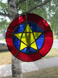 Smaller Stained Glass Window Hanging Star