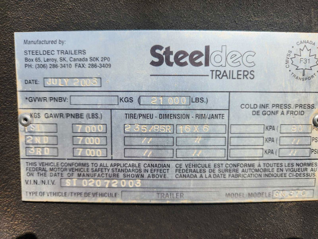 Steeldec Gooseneck Trailer 35ft with Beavertails in RVs, Campers & Trailers in Edmonton - Image 3