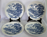 4 ASSIETTES a DINER ENOCH WEDGWOOD 4  DINNER PLATES COUNTRYSIDE
