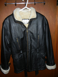 Women's Winter Leather Jacket - Size XL