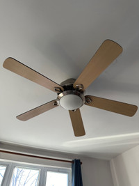 52” flush mount ceiling fan with remote