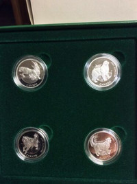 Canada's Best Friends Sterling Silver 50 cents - 4 coins  (dogs)