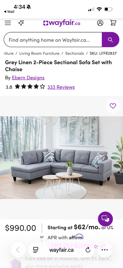 Couch for sale - $350, View more