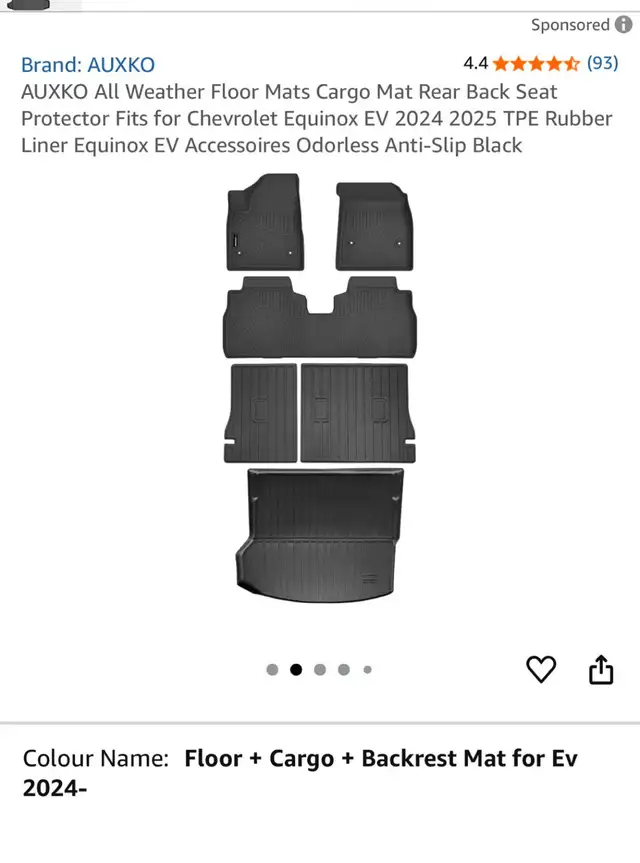 Floor Mat Set Chevrolet Equinox EV in Other in Hamilton - Image 2