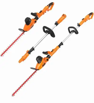 GARCARE 2 in 1 Hedge Trimmer Corded Pole Hedge Trimmer 450mm Bla, View more