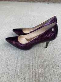 Glossy Purple Heels | Size 6.5 | Calvin Klein