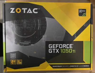 ZOTAC GEFORCE GTX 1050 Ti - 4GB GPU. Low profile and small footprint. No external PSW connection req...