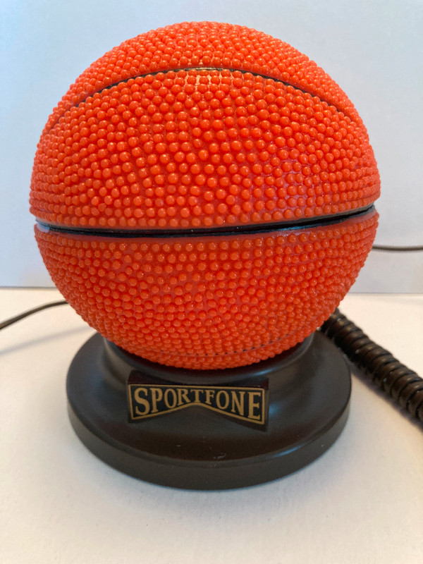 Vintage Basketball Phone Telephone Landline 80s Non-Working in Arts & Collectibles in Edmonton - Image 2