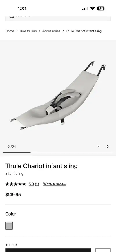 THULE Chariot Attachment, View more