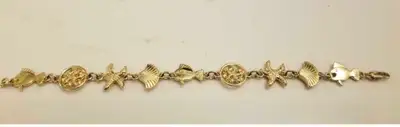 Ladies 18K Gold Plated Starfish Bracelet , View more