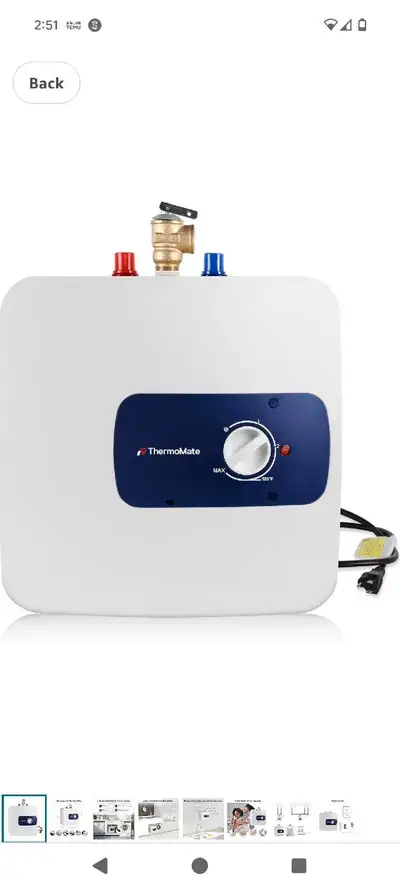 Thermomate Mini Tank Electric Water Heater ES400, View more