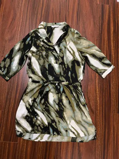 Women’s olive/black/cream dress/tunic - size small, View more
