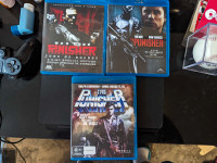 Marvel Comics Movies The Punisher 89, 2004 and War Zone Blu-Ray 