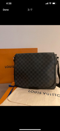 Authentic Louis Vuitton Damier Graphite Daniel Messenger Bag