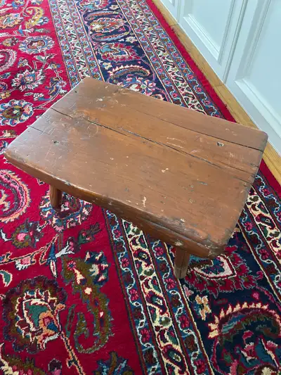 Primitive Antique Footstool , View more
