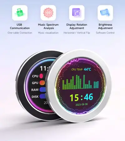 Waveshare 2.1 inch CPU AIO / PC secondary Monitor, View more