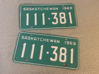 Saskatchewan License Plates 1969