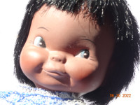 Doll, Inuit/Native 9inch, vinyl, side glance eyes, by Pullan,Can