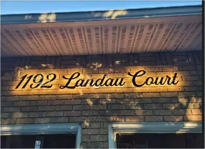 LED Script Number Home Address Cursive Custom Letter Light Sign, View more