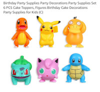 New Pokémon Cake Toppers Set of Six Figures