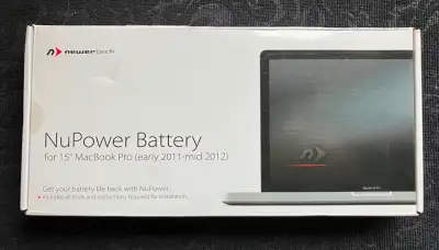 NewerTech Battery For MacBook Pro 2011-2012 BNIB Available yes quality brand new sealed